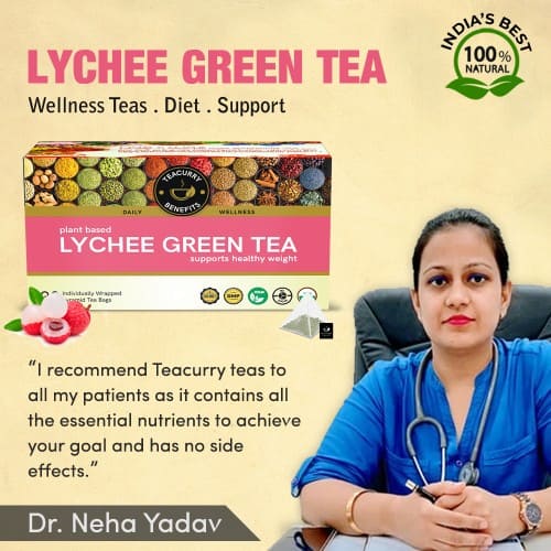 Lychee Green Tea - Helps with Weight Loss and Lower Cholesterol